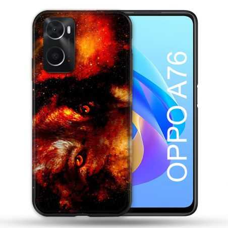 Coque Pour Oppo A76 Animal Loup Espace