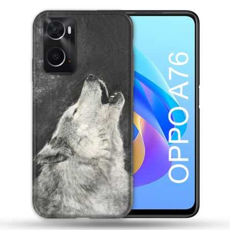 Coque Pour Oppo A76 Animal Loup Hurlement