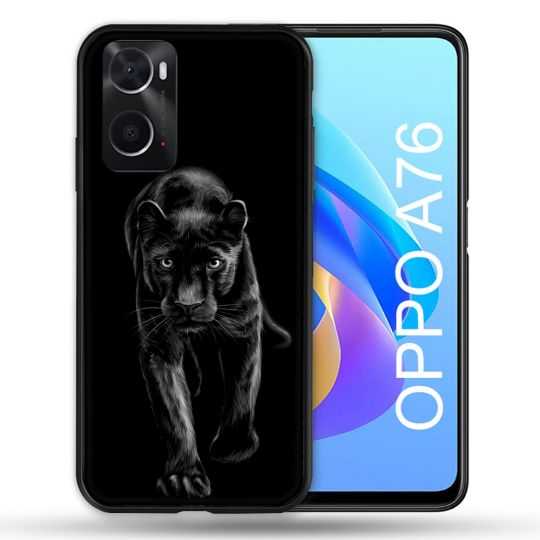 Coque Pour Oppo A76 Animal Panthère Noire