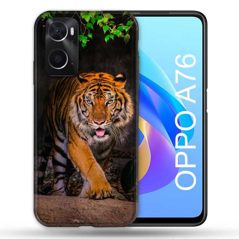Coque Pour Oppo A76 Animal Tigre Jungle