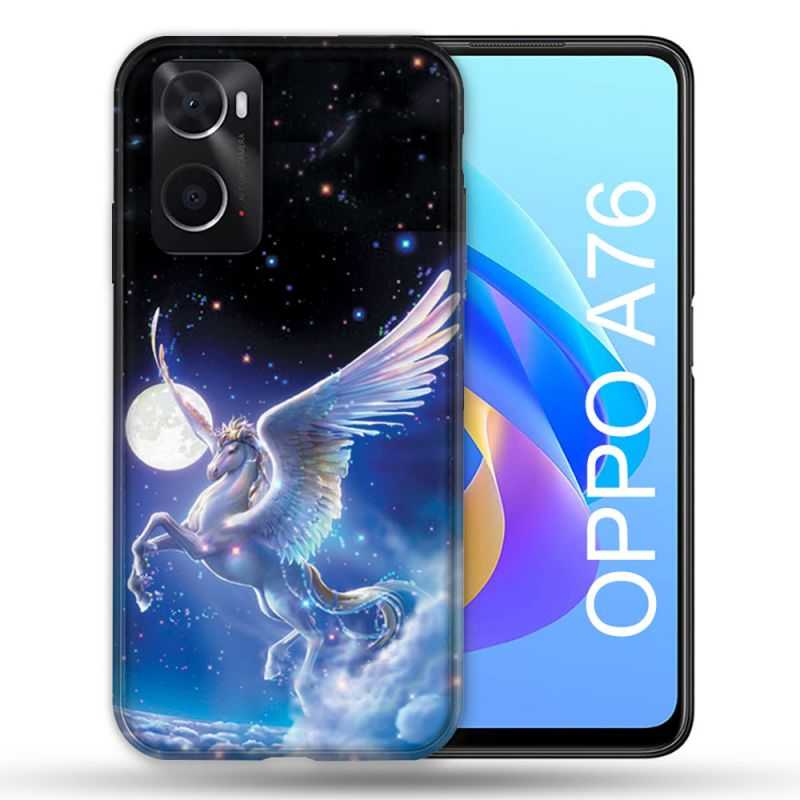 Coque Pour Oppo A76 Fantastique Licorne Céleste