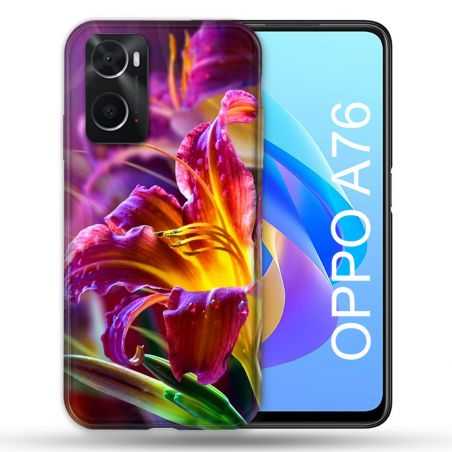 Coque Pour Oppo A76 Fleur Lys Color