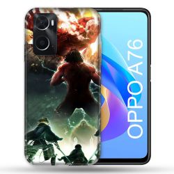 Coque Pour Oppo A76 Manga Attaque Titans Combat