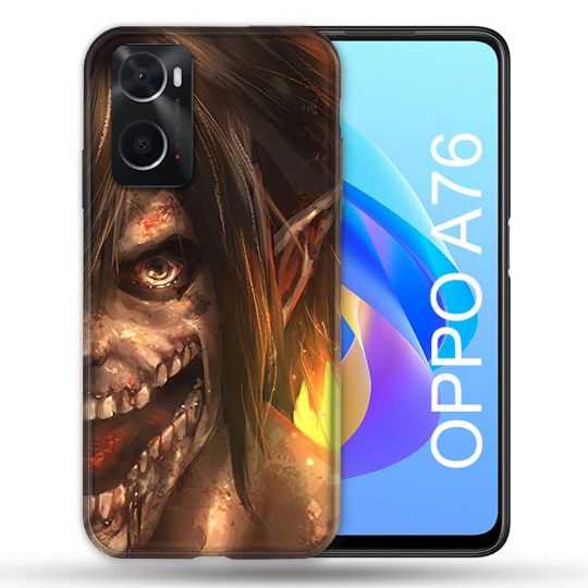 Coque Pour Oppo A76 Manga Attaque Titans Eren Titan