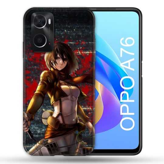 Coque Pour Oppo A76 Manga Attaque Titans Mikasa