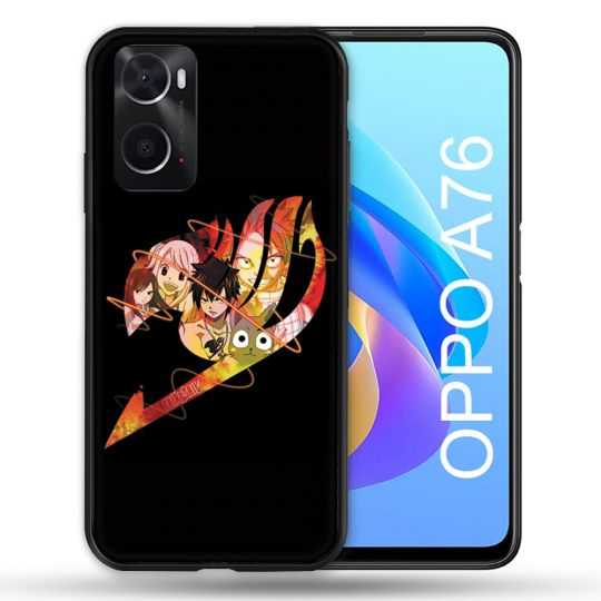 Coque Pour Oppo A76 Manga Fairy Tail Logo Noir