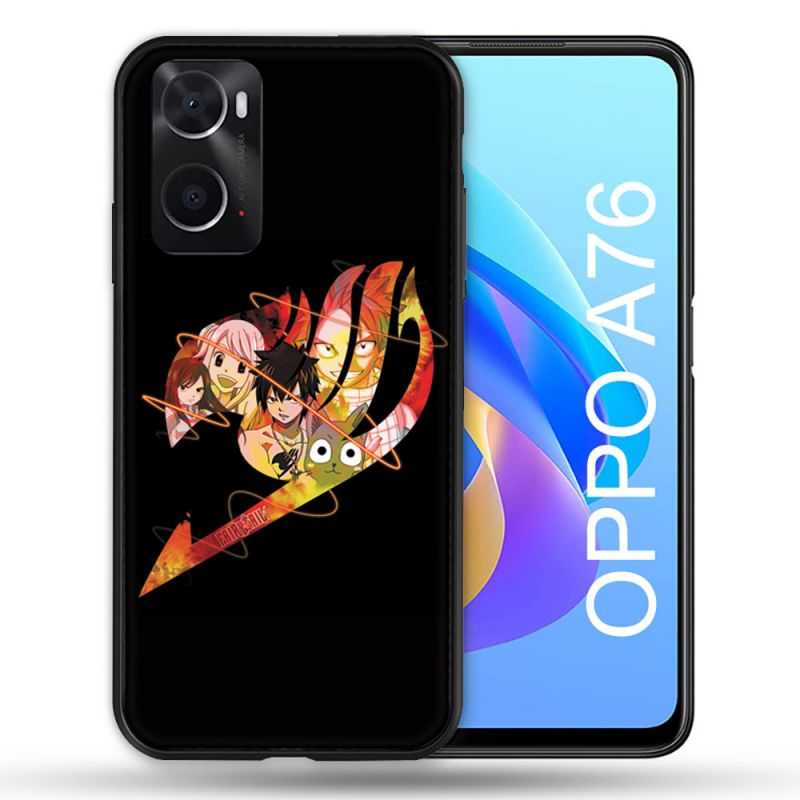 Coque Pour Oppo A76 Manga Fairy Tail Logo Noir