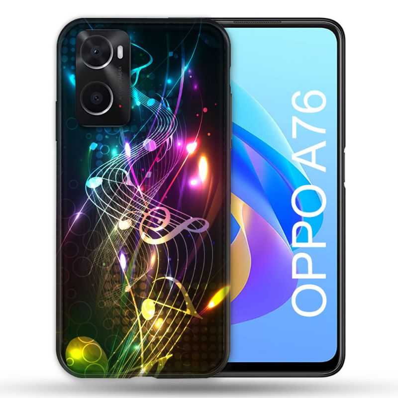 Coque Pour Oppo A76 Musique Partition Multicolore