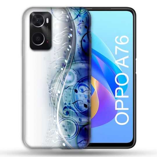 Coque Pour Oppo A76 Musique Partition Vague