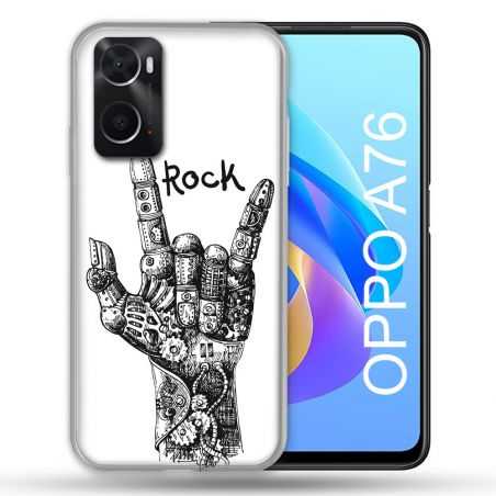 Coque Pour Oppo A76 Musique Rock Main