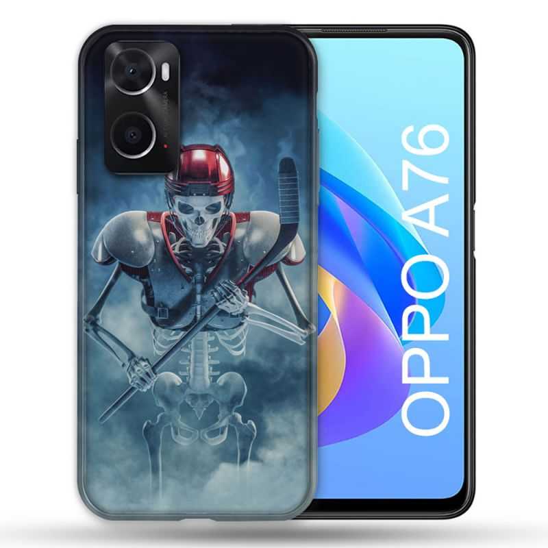 Coque Pour Oppo A76 Sport Hockey Squelette