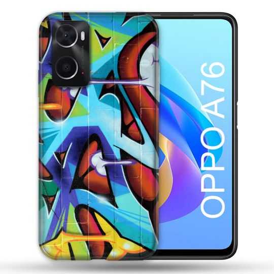 Coque Pour Oppo A76 Street Art Graf Color
