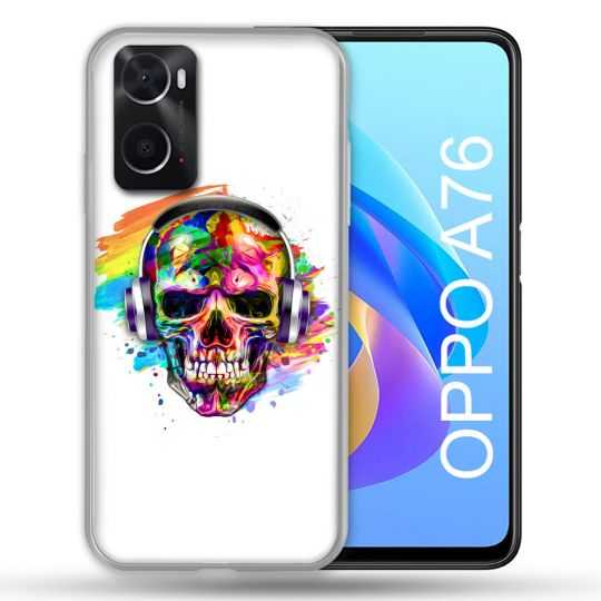 Coque Pour Oppo A76 Tete de Mort Tag