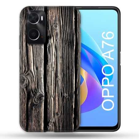 Coque Pour Oppo A76 Texture Bois