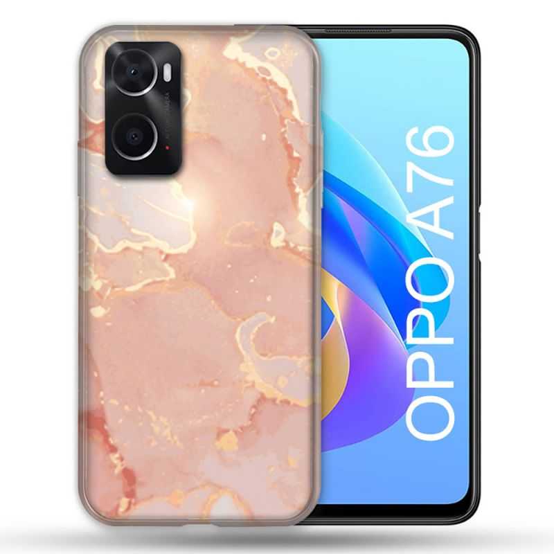 Coque Pour Oppo A76 Texture Marbre Rose