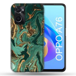 Coque Pour Oppo A76 Texture Marbre Vert