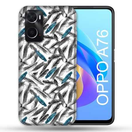 Coque Pour Oppo A76 Texture Plume Canard