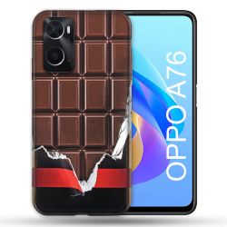 Coque Pour Oppo A76 Texture Trompe Oeil Chocolat