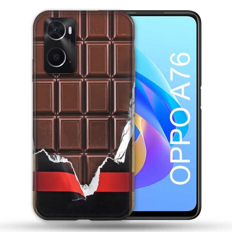 Coque Pour Oppo A76 Texture Trompe Oeil Chocolat