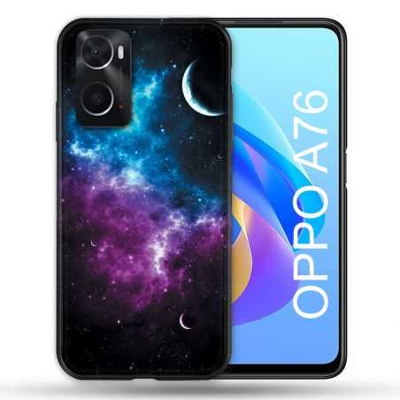 Coque Pour Oppo A76 Univers Bleu Violet