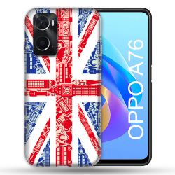 Coque Pour Oppo A76 Voyage Angleterre Blanc