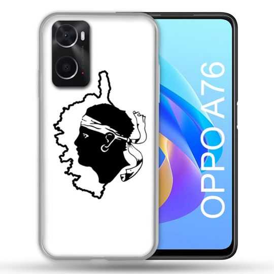 Coque Pour Oppo A76 Voyage Corse Blanc