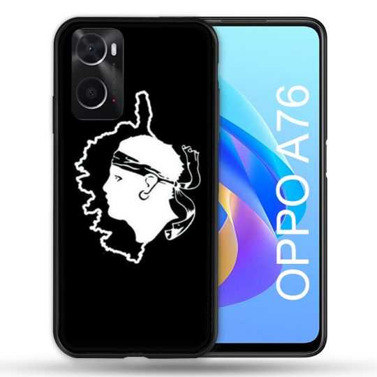 Coque Pour Oppo A76 Voyage Corse Noir