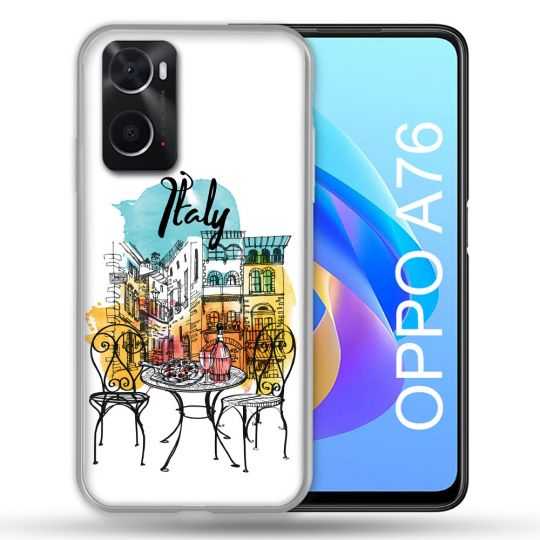 Coque Pour Oppo A76 Voyage Italie Vintage