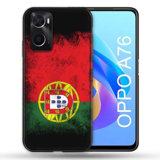 Coque Pour Oppo A76 Voyage Portugal Drapeau