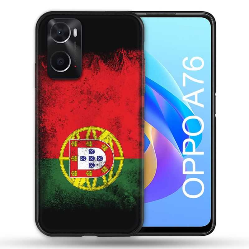 Coque Pour Oppo A76 Voyage Portugal Drapeau