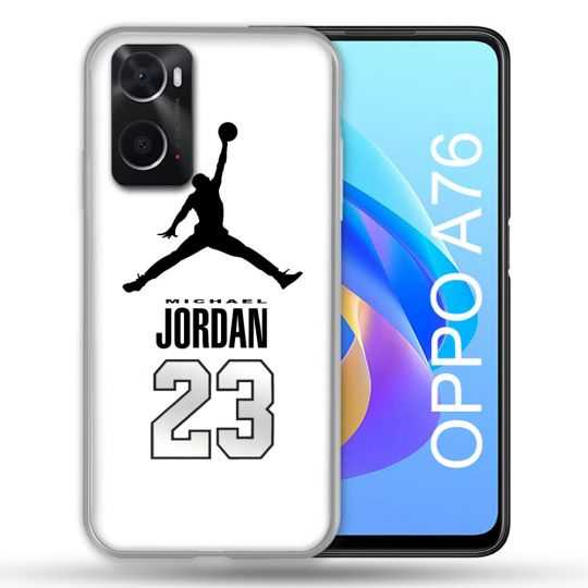 Coque Pour Oppo A76 Jordan 23 Blanc