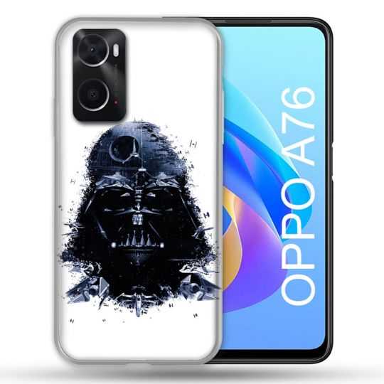 Coque Pour Oppo A76 Star Wars - Dark Vador Blanc