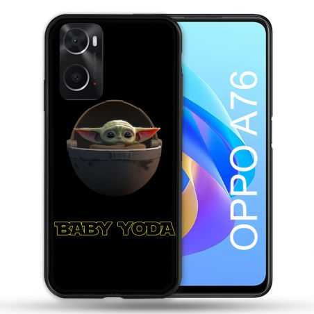 Coque Pour Oppo A76 Star Wars - Yoda bebe noir