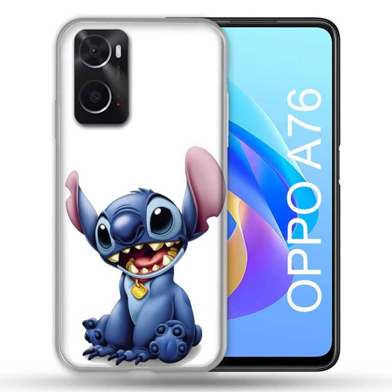 Coque Pour Oppo A76 Stitch Blanc
