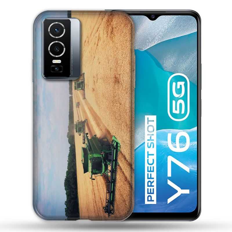 Coque Pour Vivo Y76 5G Agriculture Moissonneuse