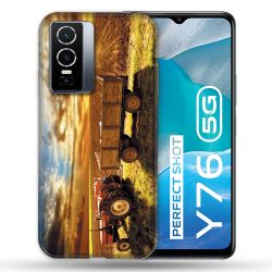 Coque Pour Vivo Y76 5G Agriculture Tracteur Color