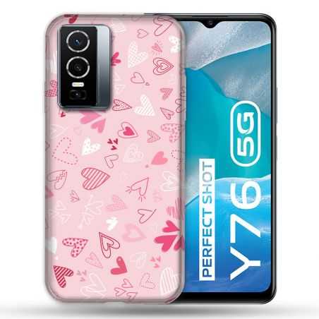 Coque Pour Vivo Y76 5G Amour Ptis Coeurs
