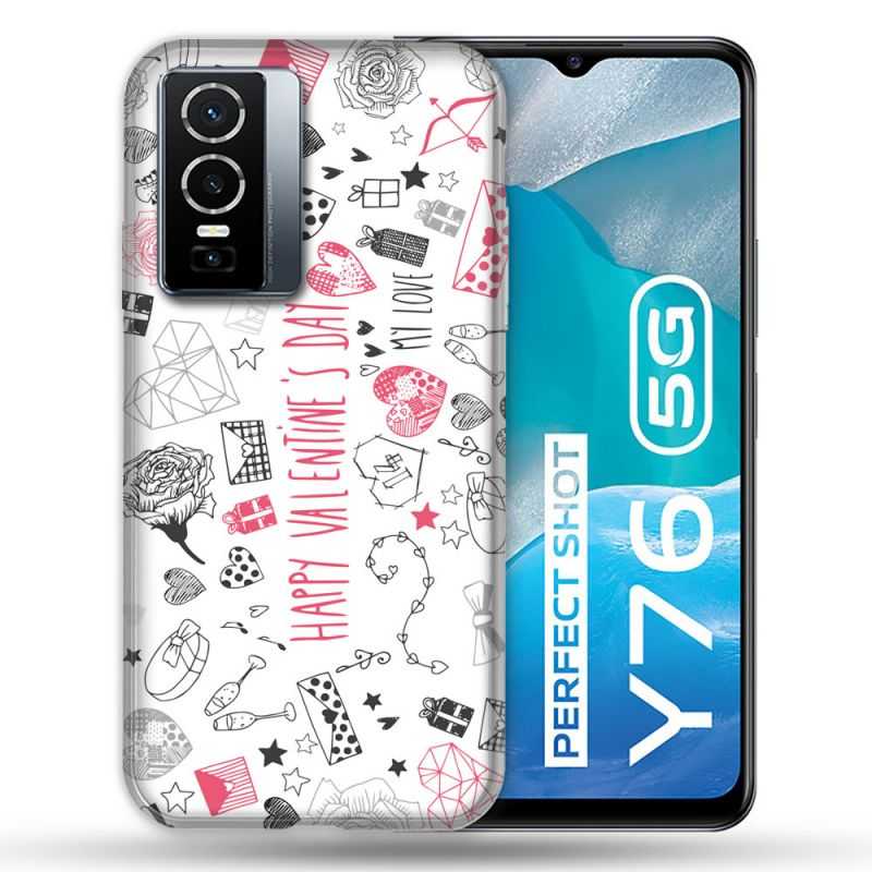 Coque Pour Vivo Y76 5G Amour Valentines
