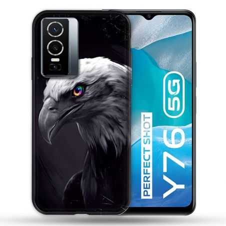 Coque Pour Vivo Y76 5G Animal Aigle Royal Noir