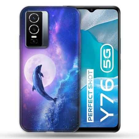 Coque Pour Vivo Y76 5G Animal Dauphin Vague