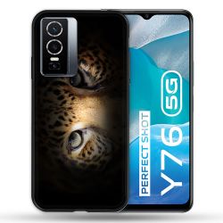 Coque Pour Vivo Y76 5G Animal Leopard Yeux