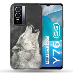 Coque Pour Vivo Y76 5G Animal Loup Hurlement