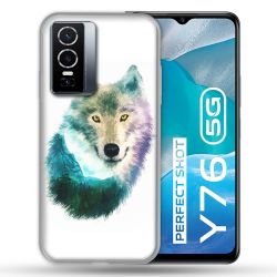 Coque Pour Vivo Y76 5G Animal Loup Montagne