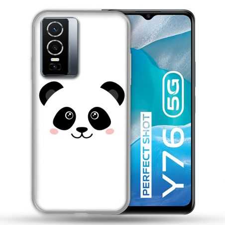 Coque Pour Vivo Y76 5G Animal Panda Blanc