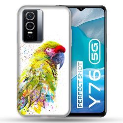 Coque Pour Vivo Y76 5G Animal Perroquet Jaune