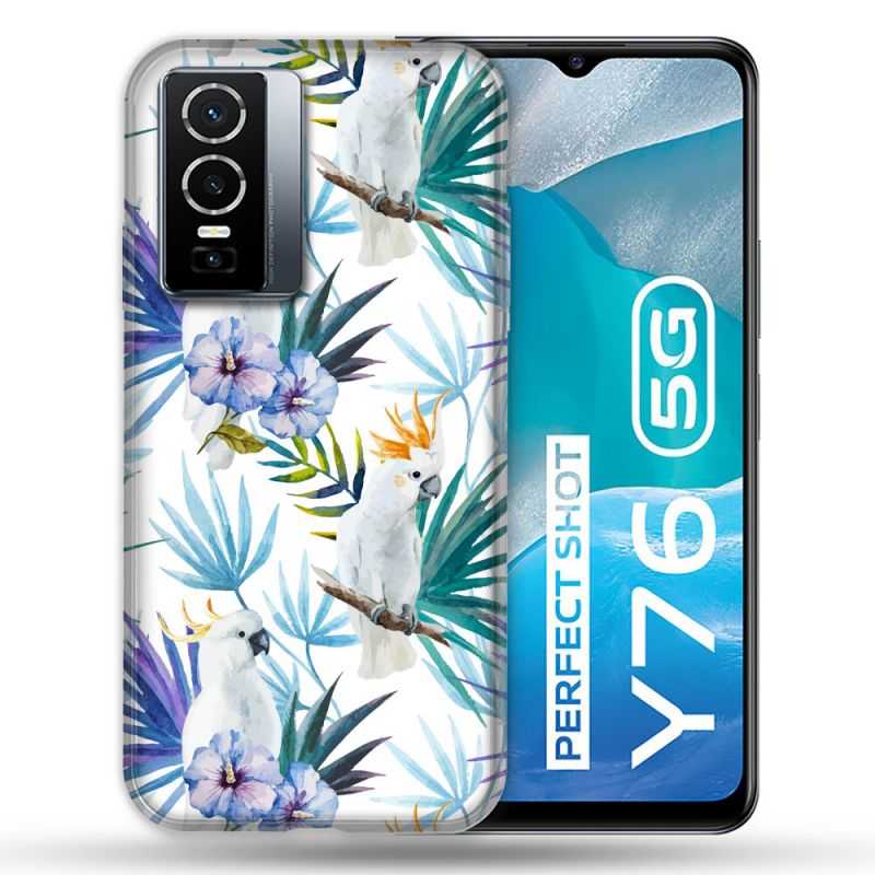 Coque Pour Vivo Y76 5G Animal Perroquet Peinture