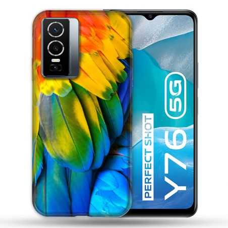 Coque Pour Vivo Y76 5G Animal Perroquet Plume