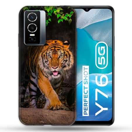 Coque Pour Vivo Y76 5G Animal Tigre Jungle