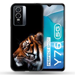 Coque Pour Vivo Y76 5G Animal Tigre Noir