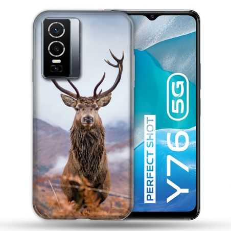 Coque Pour Vivo Y76 5G Chasse Chevreuil Montagne